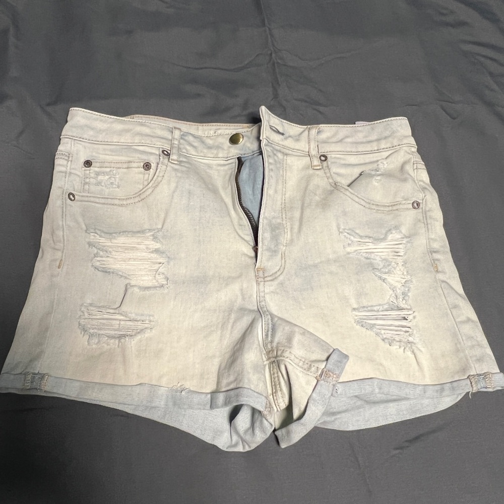Never worn, super-stretch jean shorts